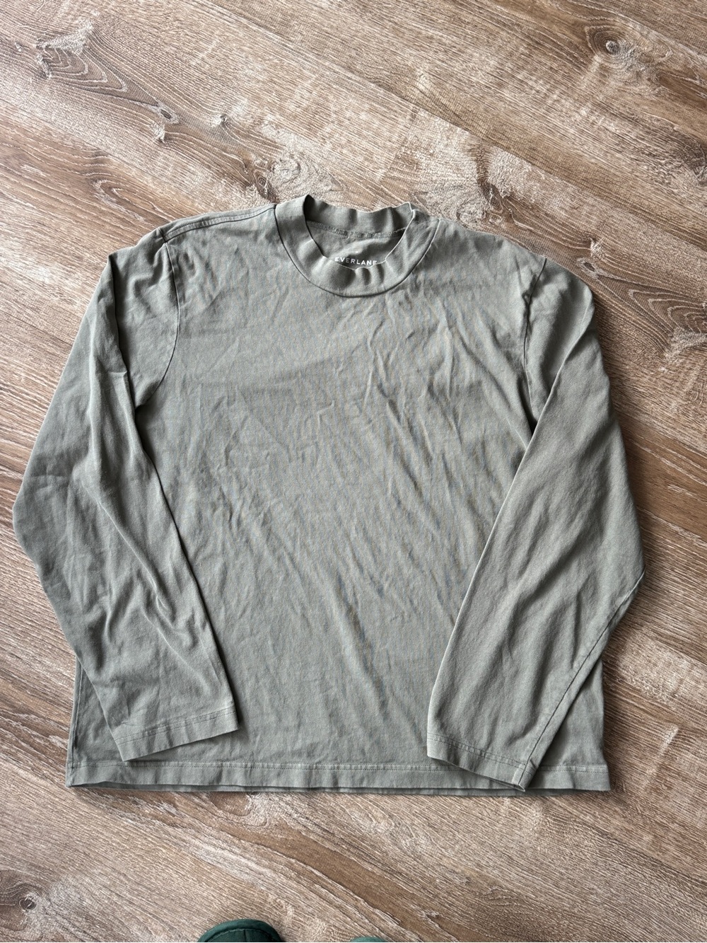 Everlane Long Sleeve Crewneck Tee - Olive